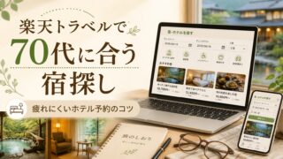 楽天トラベルで70代に合う宿を探す方法｜疲れにくいホテル予約のコツのアイキャッチ画像